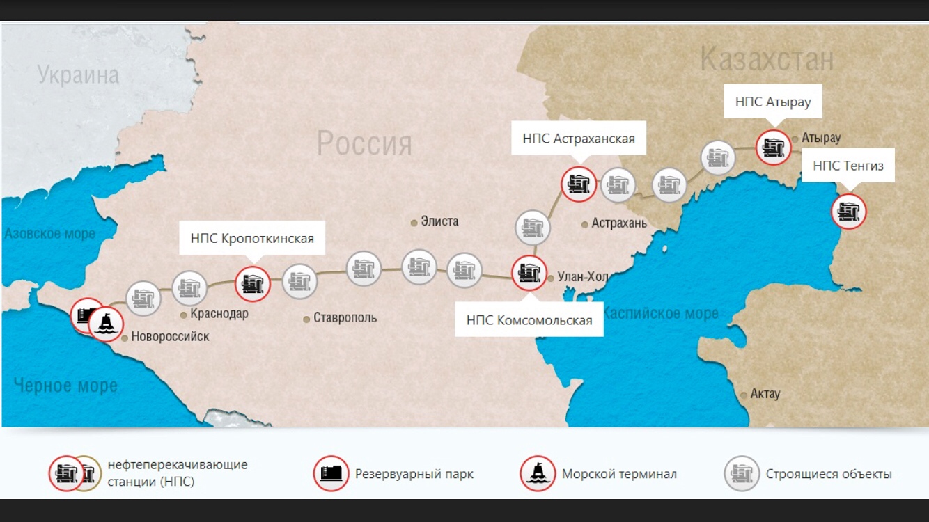 Маршрут Каспийского трубопроводного консорциума
