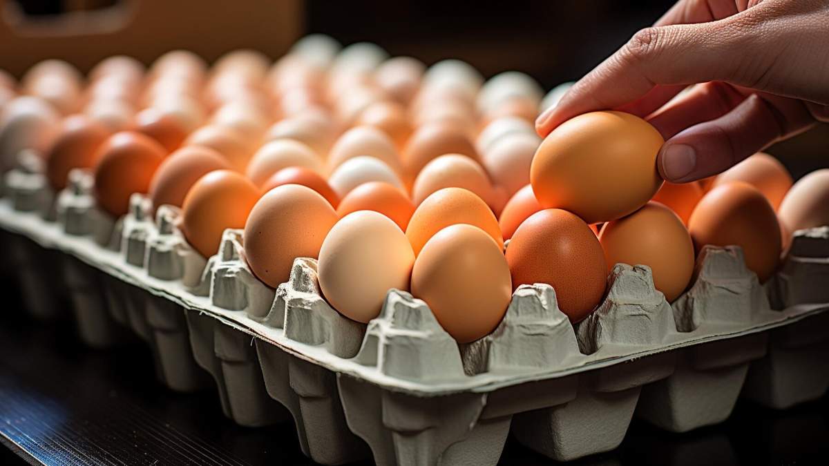 Социально значимые продовольственные товары на прилавке магазина