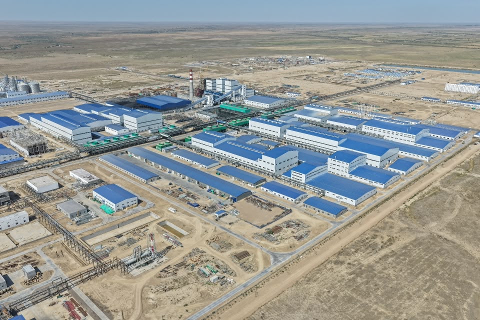 Строительная площадка комплекса глубокой переработки кукурузы Fufeng Group в Жамбылской области