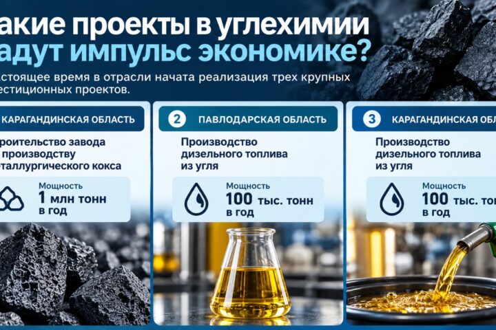 В Казахстане начали три проекта глубокой переработки угля