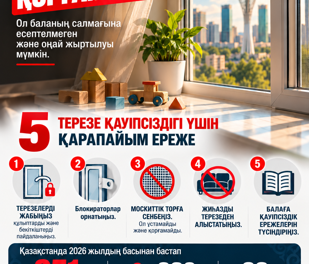Открытое окно с москитной сеткой в квартире — предупреждение МЧС о риске выпадения детей